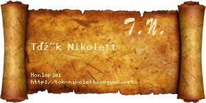 Tök Nikolett névjegykártya